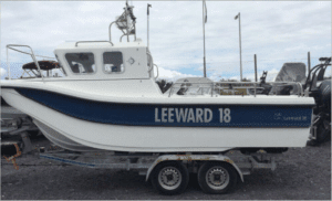 Leeward 18 Saltwater Fishing Boat - blue