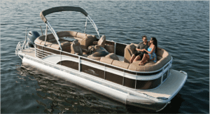 Pontoon Boats white brown